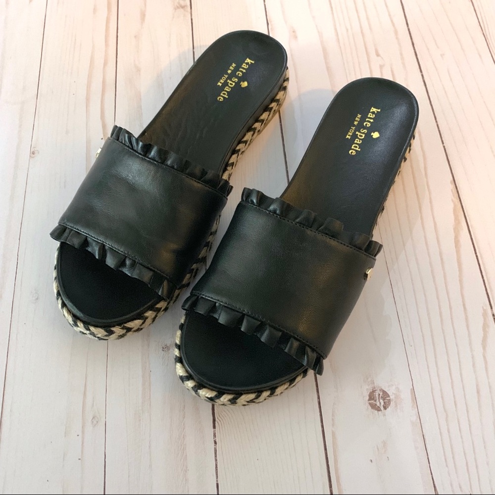 NEW Kate Spade Zahara Leather Espadrilles